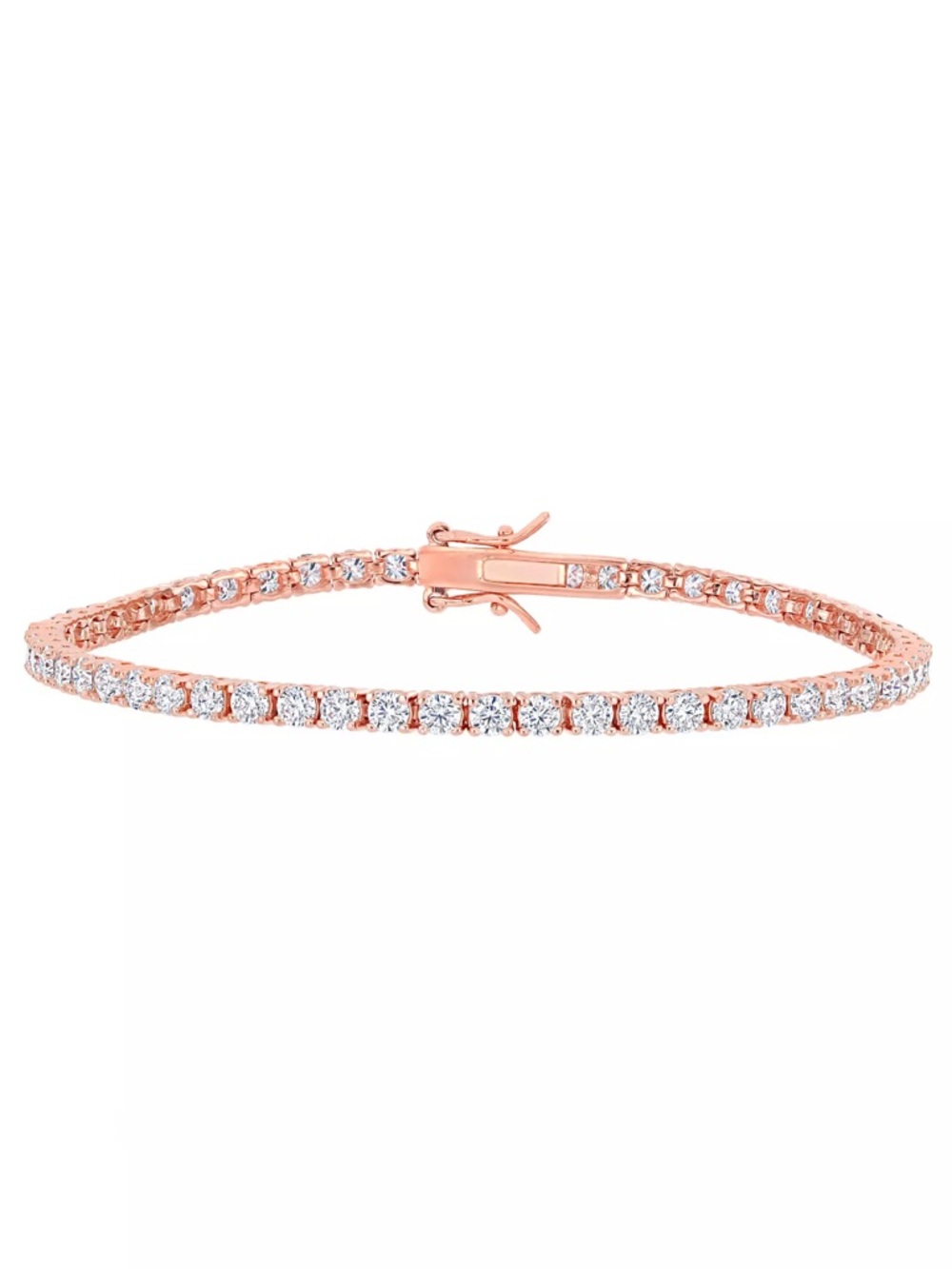 NIB Stella Grace Rose Gold Lab-Created Moissanite Tennis Bracelet